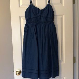 NWT J. Crew Blue Linen Cotton Dress, Size 8
